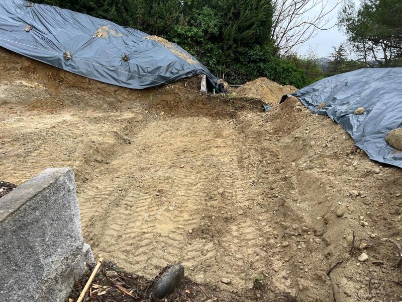  terrassement pour la construction d’une maison d’habitation à Colombe